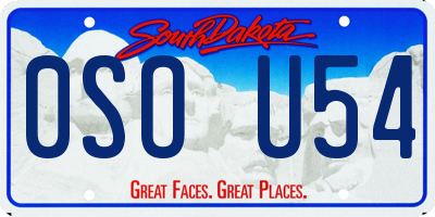 SD license plate 0SOU54