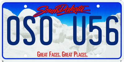 SD license plate 0SOU56