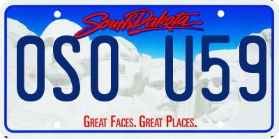 SD license plate 0SOU59