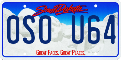 SD license plate 0SOU64