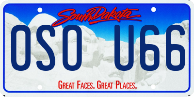 SD license plate 0SOU66
