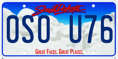 SD license plate 0SOU76