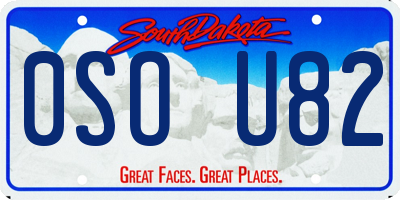 SD license plate 0SOU82