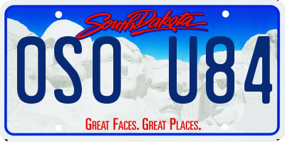 SD license plate 0SOU84