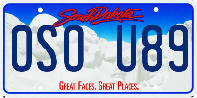 SD license plate 0SOU89