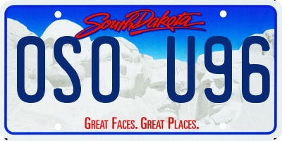 SD license plate 0SOU96