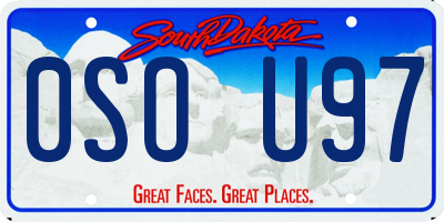 SD license plate 0SOU97