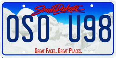 SD license plate 0SOU98