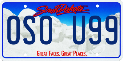SD license plate 0SOU99