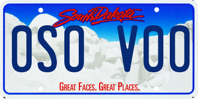 SD license plate 0SOV00
