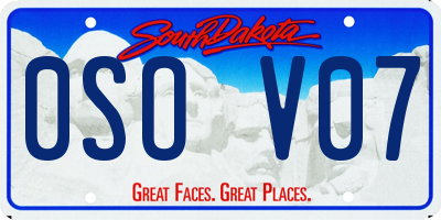 SD license plate 0SOV07
