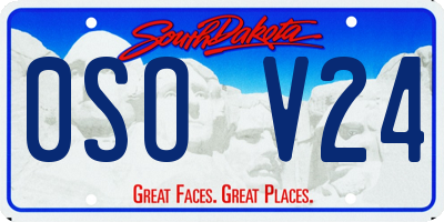 SD license plate 0SOV24
