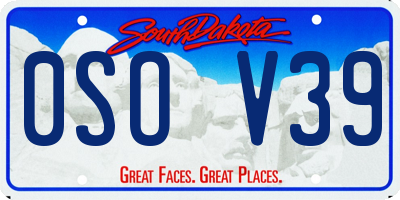 SD license plate 0SOV39