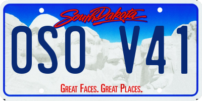 SD license plate 0SOV41