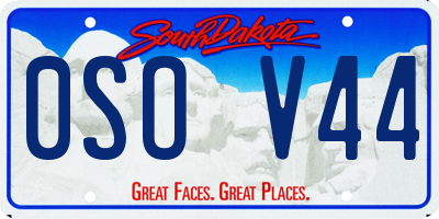 SD license plate 0SOV44