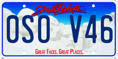 SD license plate 0SOV46