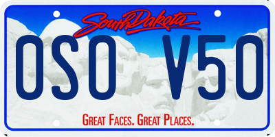 SD license plate 0SOV50