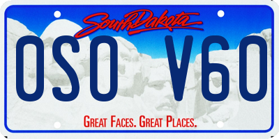 SD license plate 0SOV60