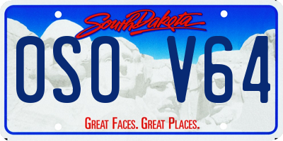 SD license plate 0SOV64