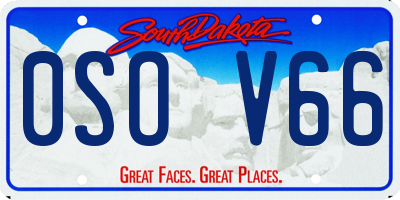 SD license plate 0SOV66