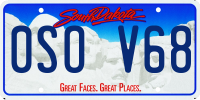 SD license plate 0SOV68