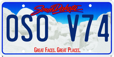 SD license plate 0SOV74