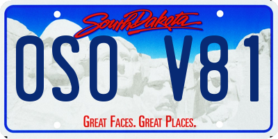 SD license plate 0SOV81