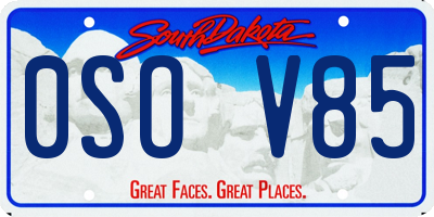 SD license plate 0SOV85