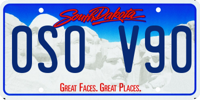 SD license plate 0SOV90