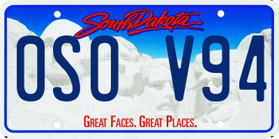 SD license plate 0SOV94