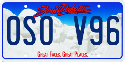 SD license plate 0SOV96