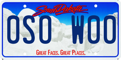 SD license plate 0SOW00