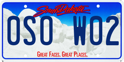 SD license plate 0SOW02