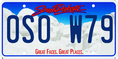 SD license plate 0SOW79
