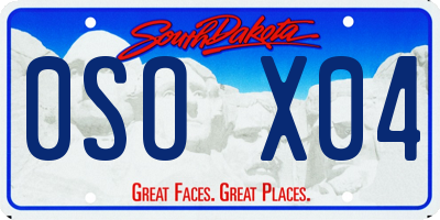 SD license plate 0SOX04