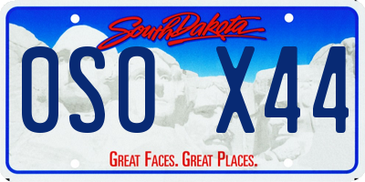 SD license plate 0SOX44