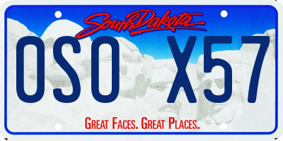 SD license plate 0SOX57