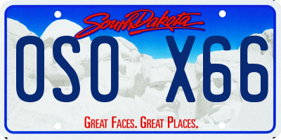 SD license plate 0SOX66