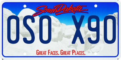 SD license plate 0SOX90