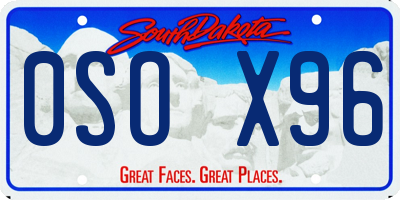 SD license plate 0SOX96