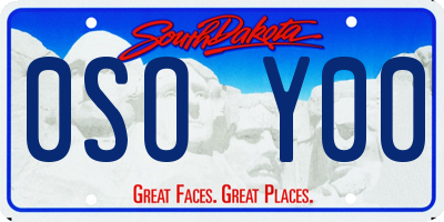 SD license plate 0SOY00