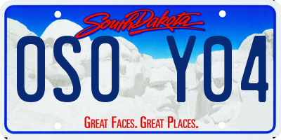 SD license plate 0SOY04