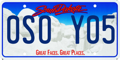 SD license plate 0SOY05