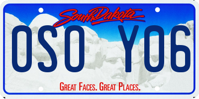 SD license plate 0SOY06