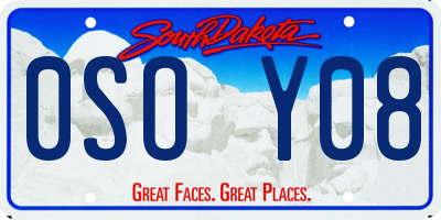 SD license plate 0SOY08