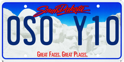 SD license plate 0SOY10