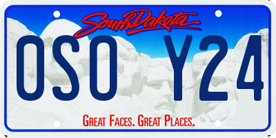 SD license plate 0SOY24