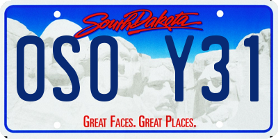 SD license plate 0SOY31