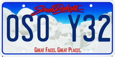 SD license plate 0SOY32