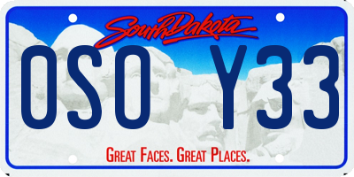 SD license plate 0SOY33